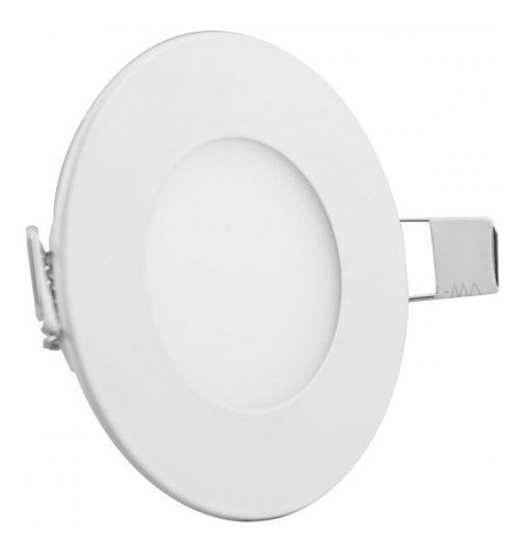 Kit 6 Painel Plafon Led 3w Redondo Branco Frio Embutir Teto 0