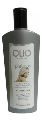 Shampoo Matizador Platinus Olio 420 Ml Silver Cabello Rubio 0