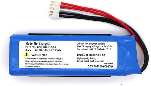 Bateria Jbl Charge 3 Gsp1029102a Cable Rojo A La Derecha 0