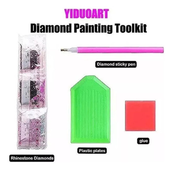 Kit De Pintura Diamantes 30x40 Lobos 1