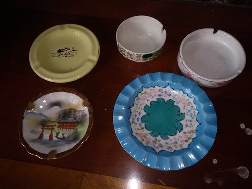 Lote De 5 Ceniceros Loza Verbano Y Otros !oferta 0