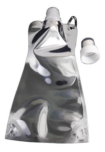 Botella Flexible Hidratación 450 Ml Plegable Con Mosquetón 1