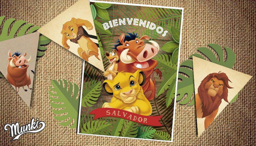 Kit Imprimible El Rey León Simba Personalizado Cumpleaños 0