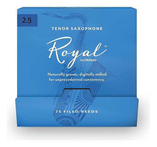 Royal By D'addario Tenor Saxophone Reeds, #2.5, 25-count Sin 0