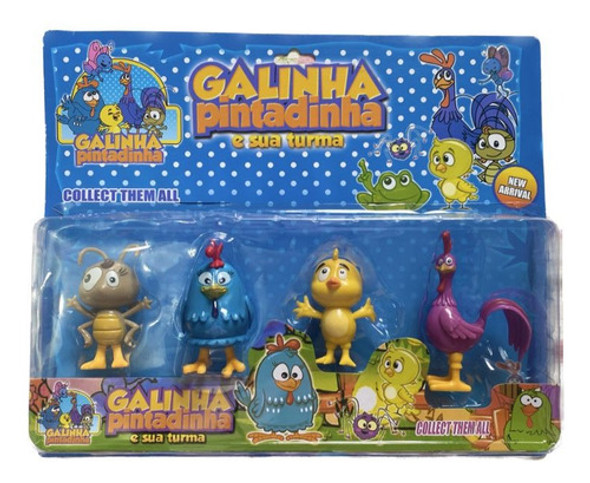 Kit 4 Bonecos Turma Da Galinha Pintadinha Brinquedo Infantil 0