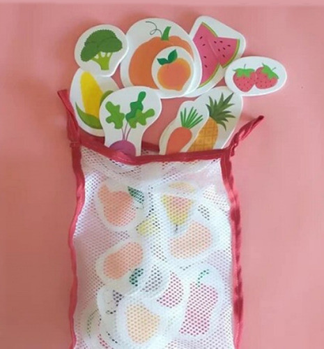 Verduras Frutas Al Agua Con Bolsa Para Jugar En La Bañera 1