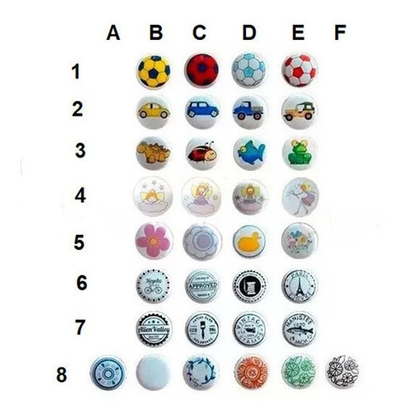 Tiradores Ceramica Infantil Manija Cajon Vintage 36mm Mueble 1