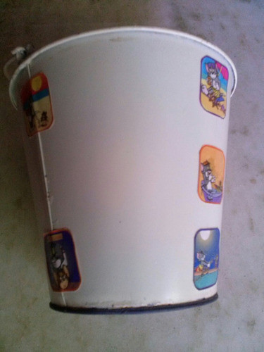 Balde Infantil De Chapa Pintado C/asa 1