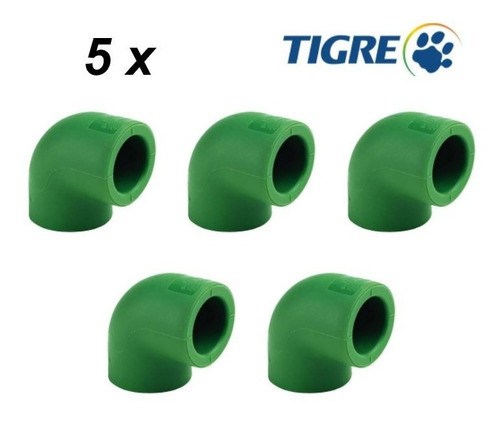 Kit 05 Joelho 90° Ppr Tigre 25mm (água Quente/fria) 1