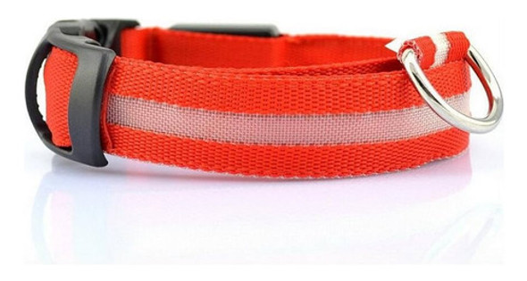 Collar Perro Gato Luz Led Bateria Recargable Rojo Talle Xs 0