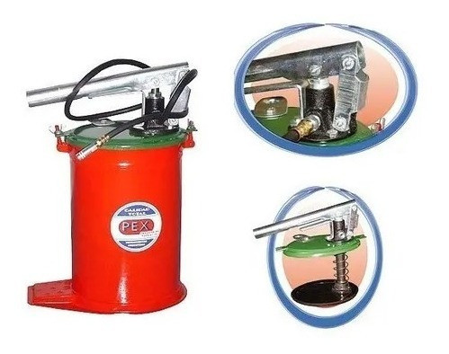 Balde Engrase Manual Pex  5 Kg C/manguera Y Pico 1.5 Mts 1