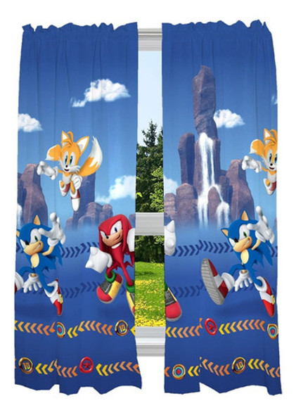 Sonic The Hedgehog - Juego De Cortinas Para Ventana De Habit 0