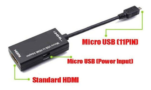 Fastsun 1080p Mhl Cable Hdtv Adaptador De Micro Usb 20 Y Hdm 1