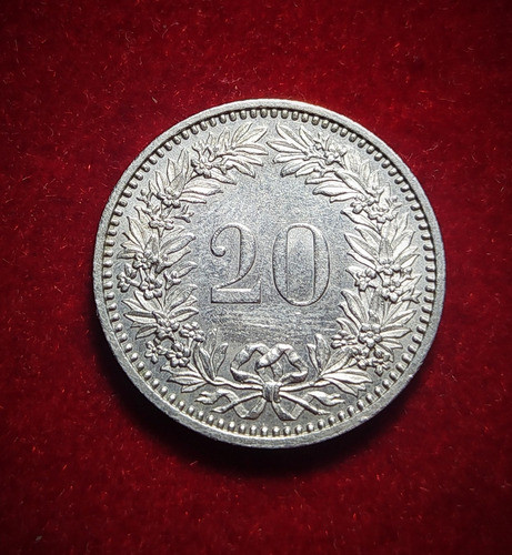 Moneda 20 Rappen Suiza 1985 Km 29 A 0