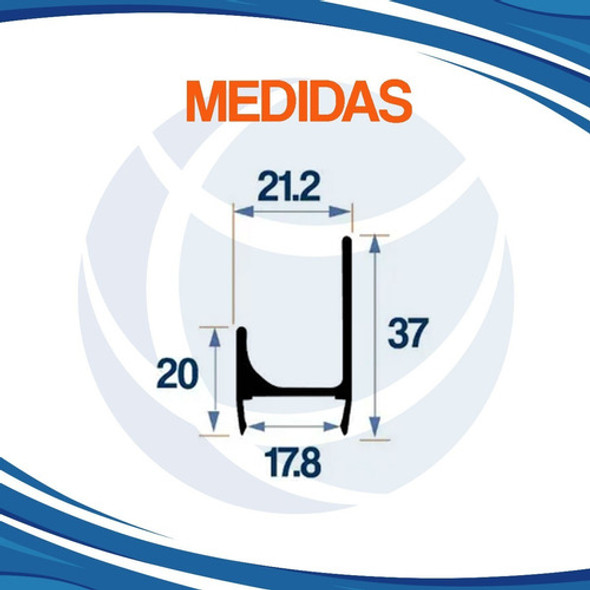 Perfil Tirador Manija H 18 Mm 3 Mts Blanco Cajón Grupo Euro* 1