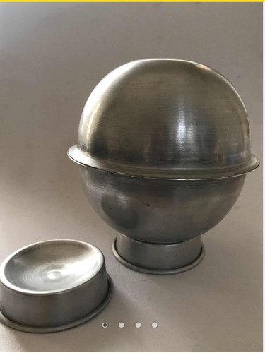 Molde Pelota Fútbol Doble 16 Cm Diámetro Aluminio 1