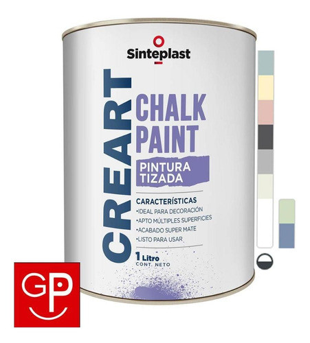 Pintura Tizada Azul 1l Creart Chalk Paint Sinteplast G P 1