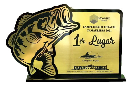 Placa De Acrílico, Trofeos, Premios Bicapa Pesca 0