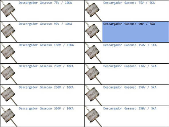 Descargador Gaseoso 90v 5ka Supresor-p 1