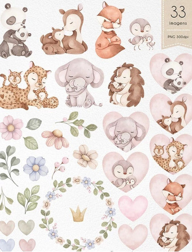 Kit Imagenes Png Cliparts Dia De La Madre Acuarela Ni55 1