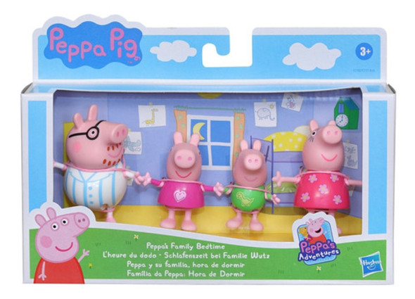 Peppa Pig Y Su Familia Pack X 4 Hora De Dormir - Hasbro 0