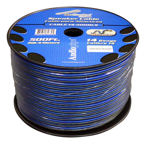 Cable Para Potencia Audiopipe 14 Gauge Bipolar Woofer Rollo 0