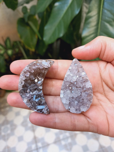 Kit Drusas Formato Lua E Gota Lindas Pedras Naturais Cod92 1