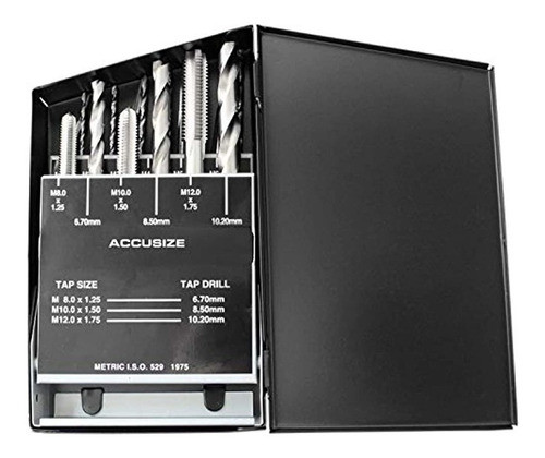 Accusize Industrial Tools Juego De Taladros Y Machos De Rosc 1
