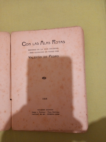 Con Las Alas Rotas Valentín De Pedro 1916 0