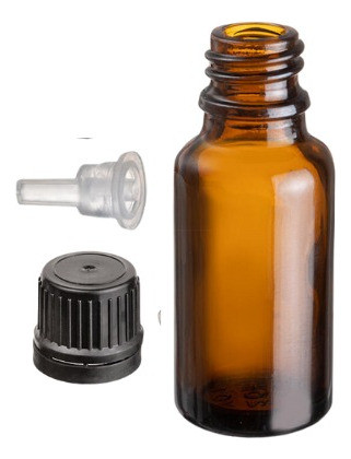 10 Frascos Colirio Europeo Ambar 30ml Inserto Y Tapa Negra 0