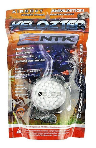 Combo 9 Bbs Airsoft Plástica Nautika Velozter 0.12g 2000un. 0