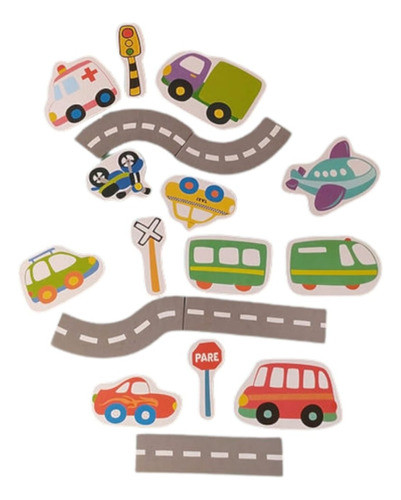 Autos Imantados Juego 20 Figuras Imantadas Didactico Niños 0