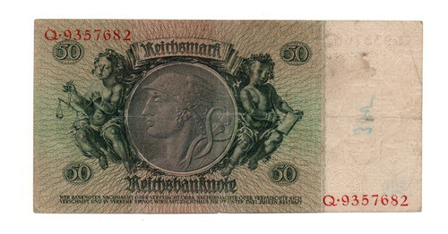 Alemania Billete 50 Reichsmark Año 1933 Pick#182a 1