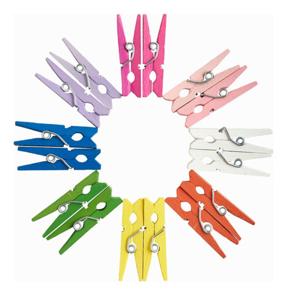 Broches De Madera De Colores Extra Mini! X 400 Unidades 0 Broches De Madera De Colores Extra Mini! X 400 Unidades 0