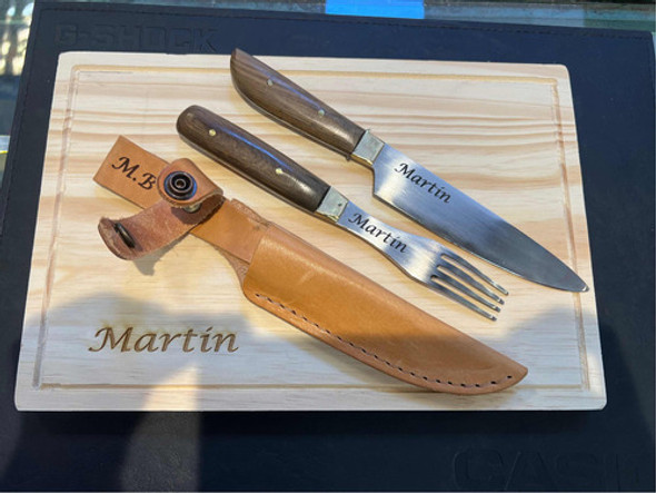 Set De Asado  Grabado Láser Personalizado 1