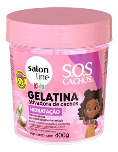 Línea Salón Gelatina Activadora Rizos Kids. Hidratacion 400g 0