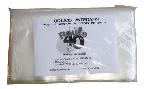 Bolsas X 50u P/ Discos De Vinilo Interna Antiestatica 40mic 1