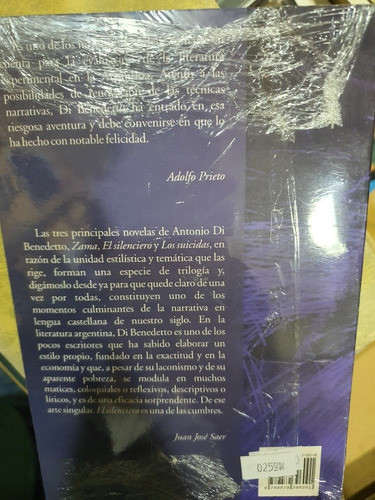 Libro:el Silenciero- A.di Benedetto- Novela 1