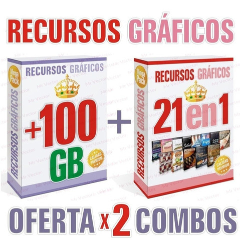 Oferta 2 Mega Combos De Recursos Gráficos Para Diseñadores 1