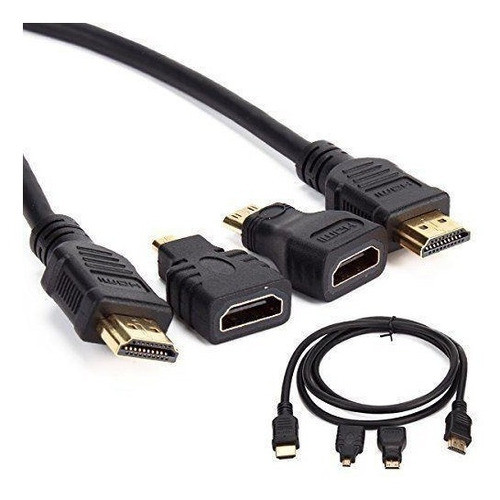 Cabo Hdmi 3 Em 1 Hdmi Micro 1.5m 1080p E Mini Multifuncional 1
