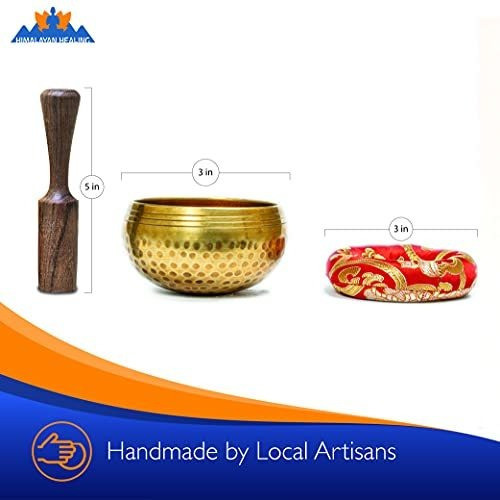Cuenco Tibetano Para Relax/meditacion Yoga- Set -7.6cm 1
