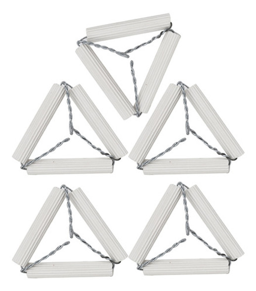 Crucible Clay, 5 Peças, Suporte De Laboratório De 55 Mm, Tub 0