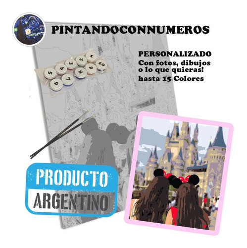 Pcn Kit Pintando Con Números Personalizado Con Foto 57x43cm 1