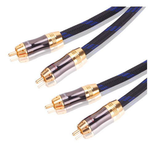 Kuyiohifi Cable De Audio Estreo Dual 2rca Macho A 2rca Macho 0