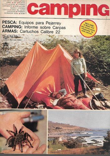 Revista Camping 13 Ag 1970 Pejerrey Carpas Cartuchos Armas 0