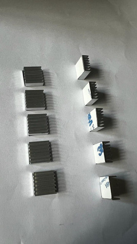 Kit X 10 Disipadores 14x14 Arduino Raspberry C/ Autoadhesivo 1