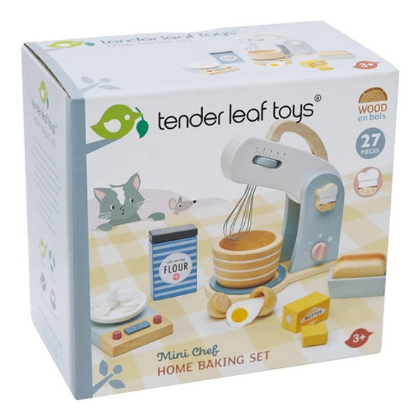 Set De Cocina Tender Leaf Toys Mini Chef 27pcs Madera Febo 0