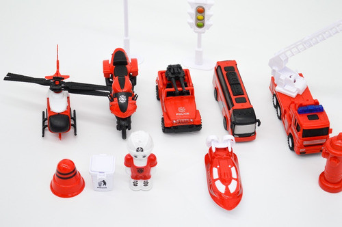 Súper Set De Rescate Policía O Bombero -okidoki- 1