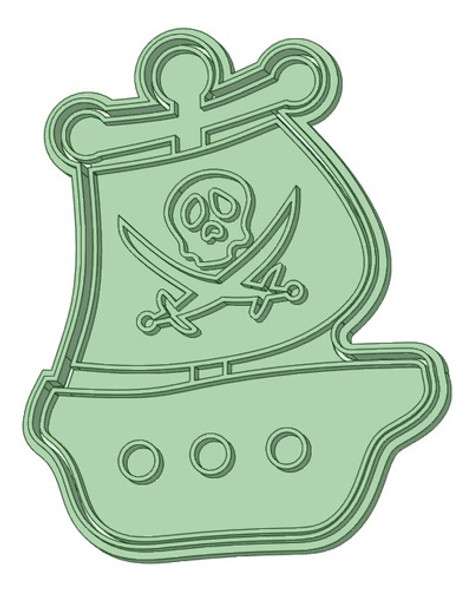 Barco Pirata Cortante Para Galletas 0