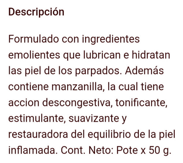 Gel Descongestivo Para Párpados 1